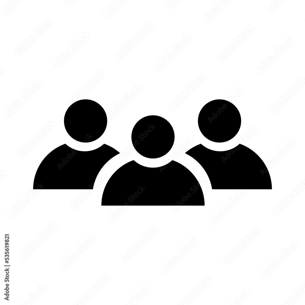 User group icon. People silhouettes. Team, workgroup symbol. Isolated vector illustration. User group icon. People silhouettes. Team, workgroup symbol. Isolated vector illustration.