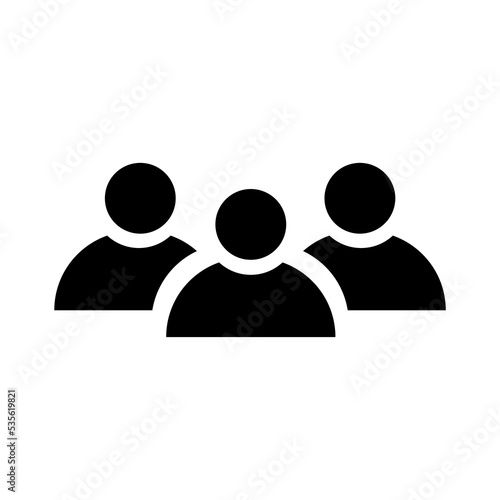User group icon. People silhouettes. Team, workgroup symbol. Isolated vector illustration.