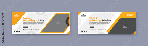 Digital marketing agency and corporate business modern  cover social media post banner template
