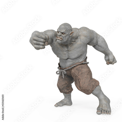 ogre beasty in a punch pose