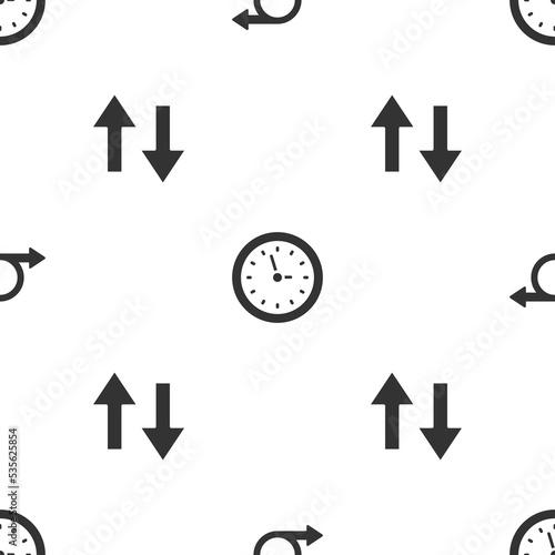 Free Download Set Arrow, Clock and on seamless pattern. Vector - GFXLoad