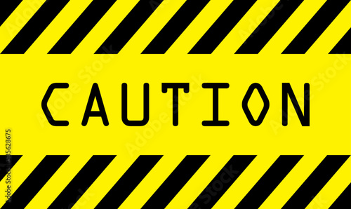 yellow and black stripes, caution road sign, warning background, vector illustration