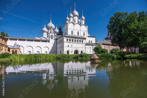 View of the Church of the Resurrection in the Rostov Kremlin, Russia.