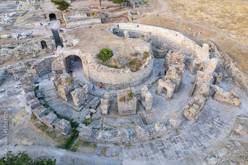 Asklepion in Bergama, Izmir, Turkey. View of ancient ruins in Asklepion in Bergama photo