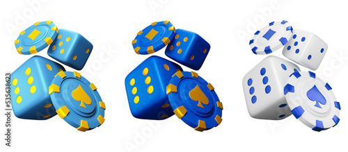 Casino cards poker blackjack baccarat 3d icon. Casino game chips, bet cards, bet items poker chips. Png item, transparent background. photo