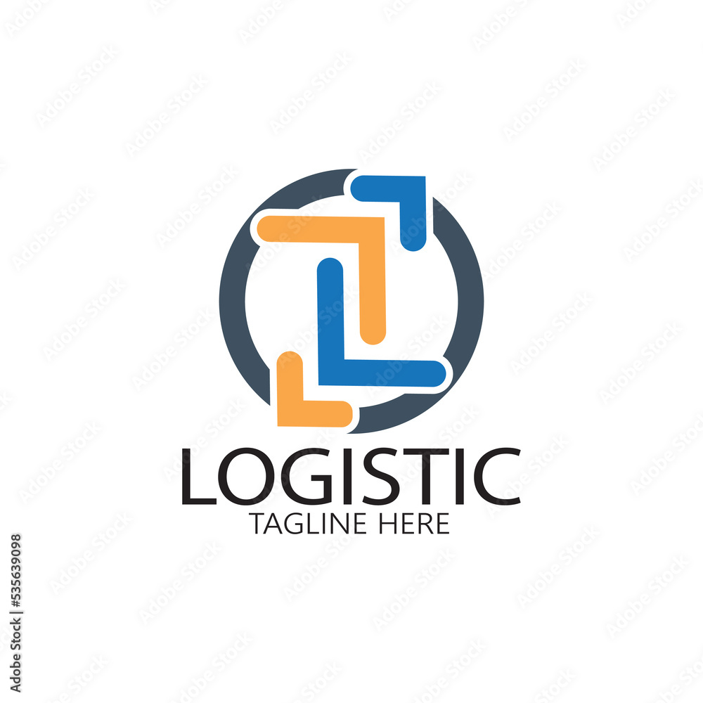 logistics logo icon illustration vector design distribution symbol delivery of goods economy finance logistics logo icon illustration vector design distribution symbol delivery of goods economy finance