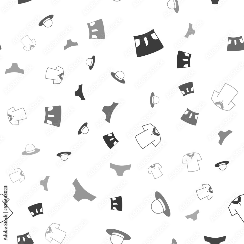 Set Skirt, Man hat, Shirt and Men underpants on seamless pattern. Vector Set Skirt, Man hat, Shirt and Men underpants on seamless pattern. Vector