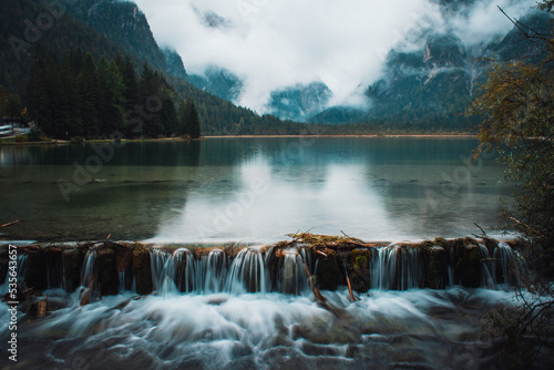 fantastic view on the dobbiaco lake