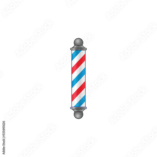 Realistic barber pole vector graphics