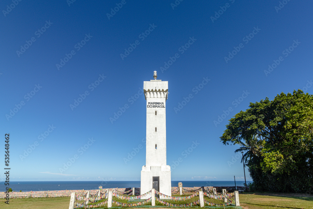 lighthouse in the city of Porto Seguro, State of Bahia, Brazil