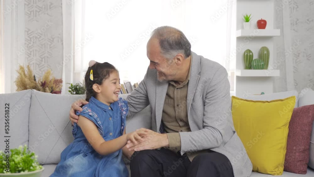 Emotional grandfather is chatting with his grandson at home.
The grandfather, who spends time and chat with his grandson at home, is sad.
Emotional grandfather is chatting with his grandson at home.
The grandfather, who spends time and chat with his grandson at home, is sad.