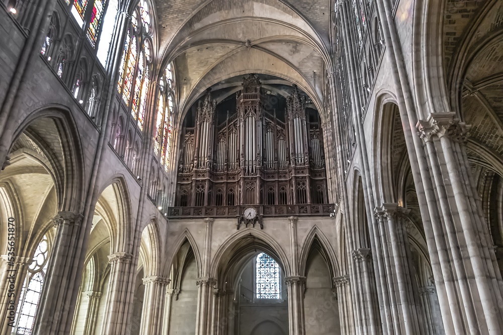 Interior of Basilica of SaintDenis (Basilique royale de SaintDenis