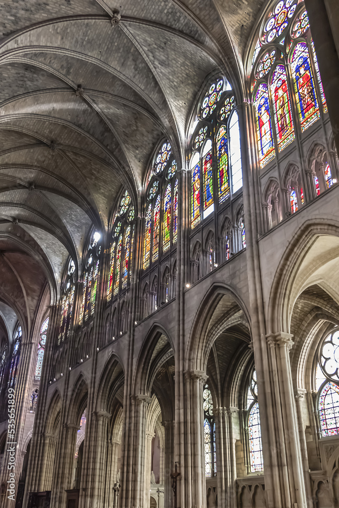 Interior of Basilica of SaintDenis (Basilique royale de SaintDenis