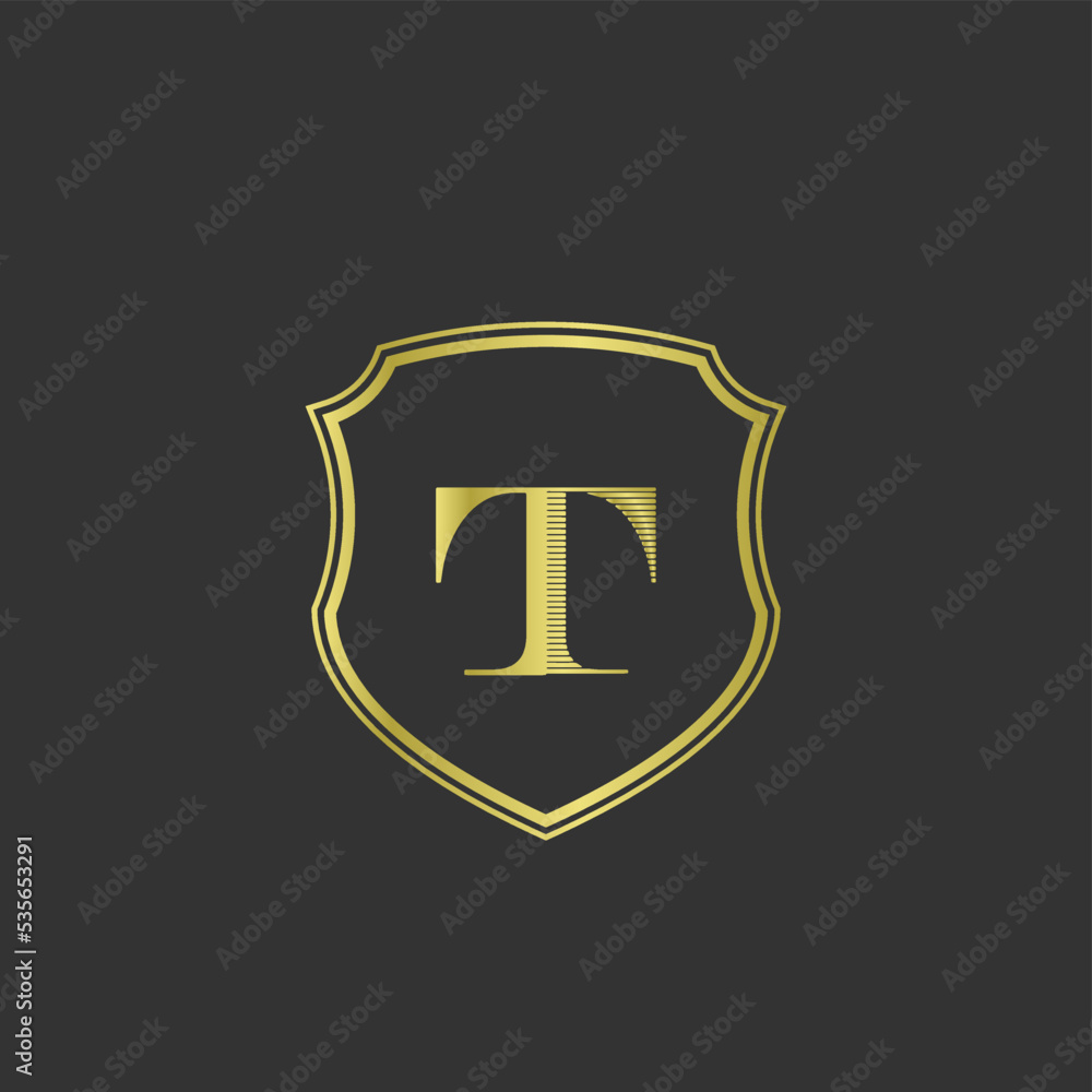 initials t elegant gold logo initials t elegant gold logo