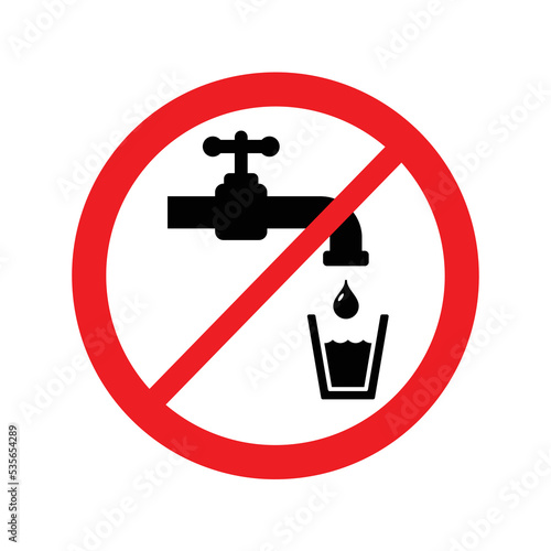 classic no drinking water symbol sign