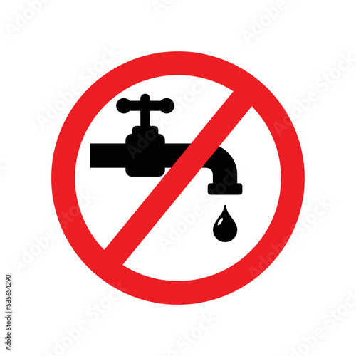 classic no water faucet tap symbol sign