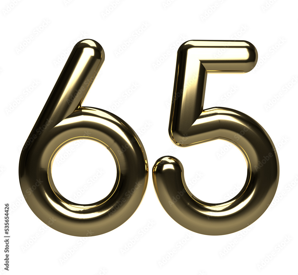 isolated-png-of-golden-balloon-number-65-or-sixty-five-in-gold-color