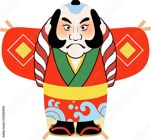 奴凧_ベクターイラスト