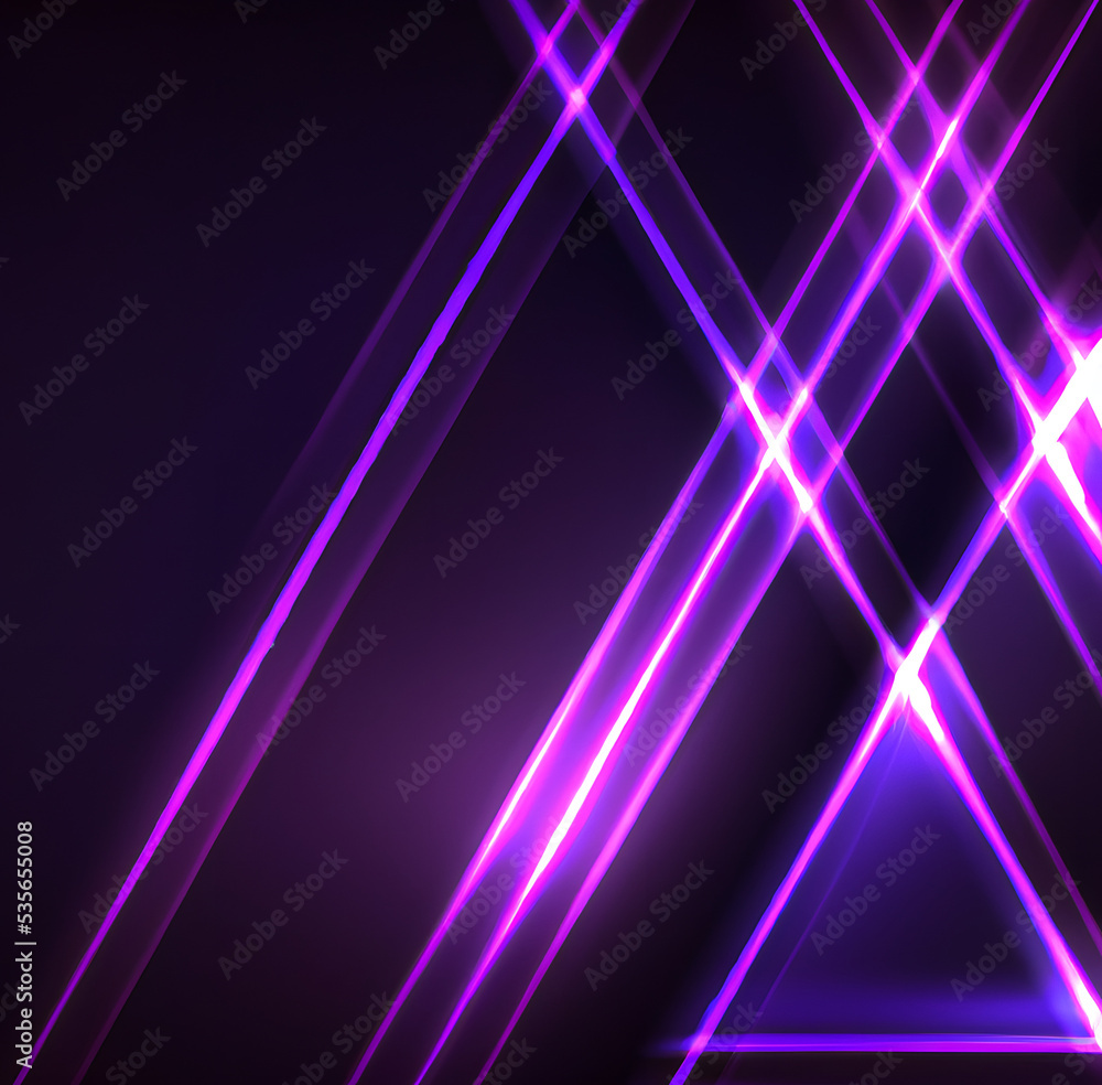 Violet neon lines abstract technology, background. Futuristic glowing design abstract illustration, purple pink vibe