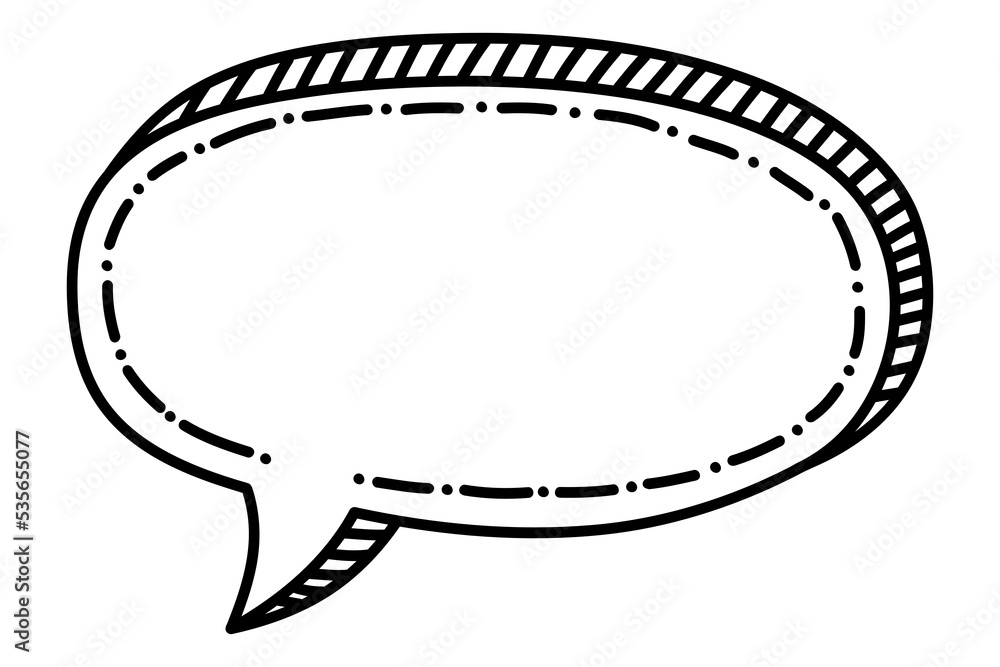 Fototapeta premium hand drawn speech bubbles