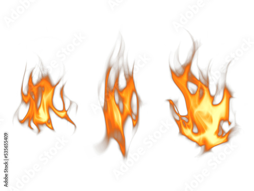 Fototapete Illustration of burning fire flame