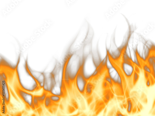 Illustration of burning fire flame