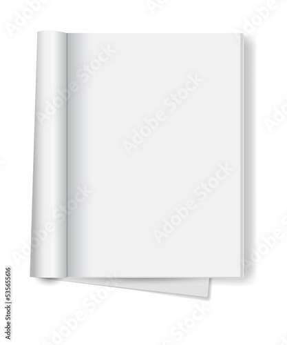 Blank open book