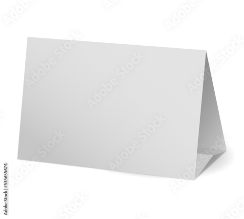 White blank paper table card © POKPAK