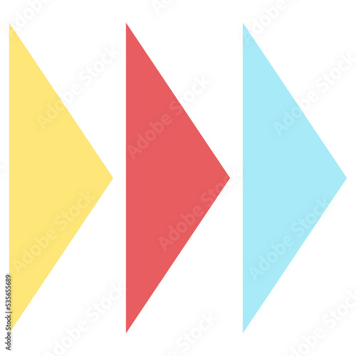 Colorful abstract arrow icon