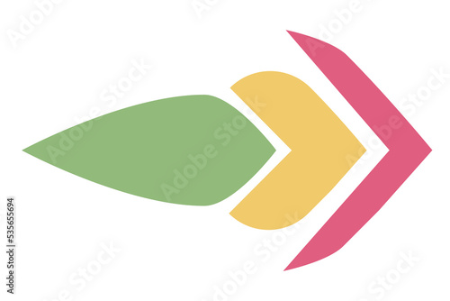 Colorful abstract arrow icon