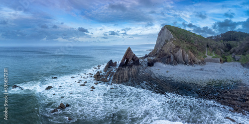 Blackchurch Rock near Hartland on the North Devon coast, UK photo