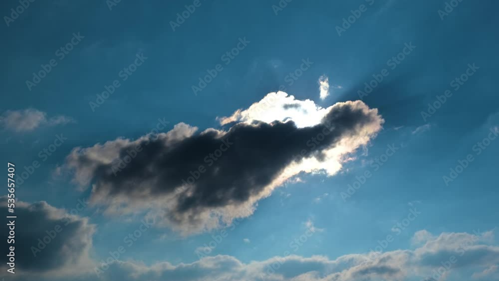 Time Lapse of Sun Movement in Crystal Clear Sky with Clouds Over Mountain Top Time Lapse of Sun Movement in Crystal Clear Sky with Clouds Over Mountain Top