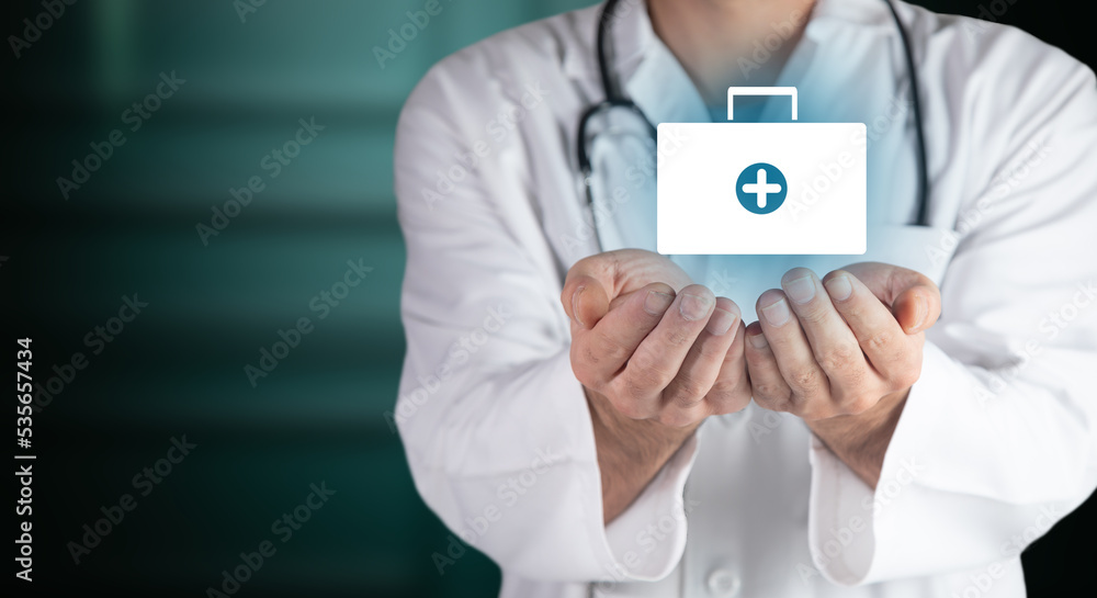 Doctor holding a medical suitcase