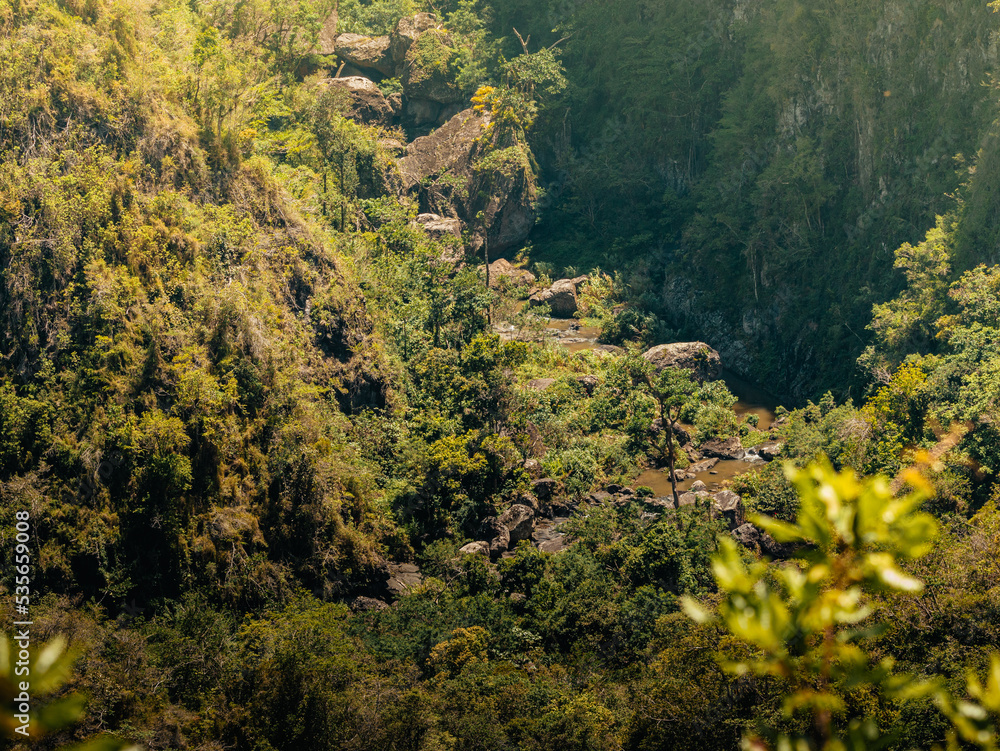 Puerto Rico cañon san cristobal views and mountain range full of greens Puerto Rico cañon san cristobal views and mountain range full of greens