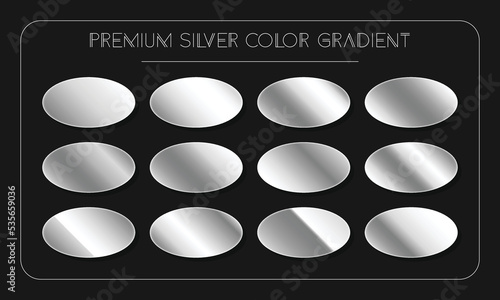 Pantone silver gradient colour palette catalog samples in RGB or HEX pastel and neon