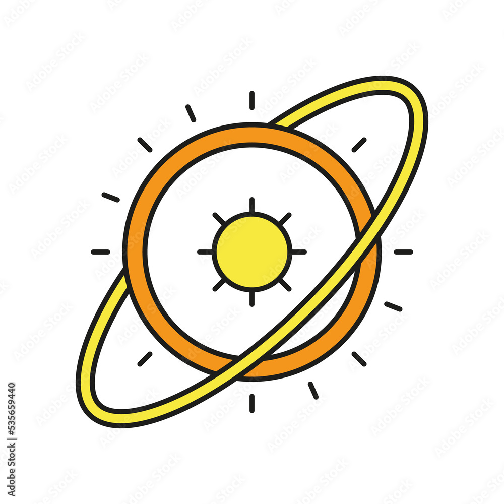 Fototapeta premium Supernova colored icon. Simple color element illustration. Supernova concept outline symbol design from Cosmos set. Can be used for web and mobile on white background