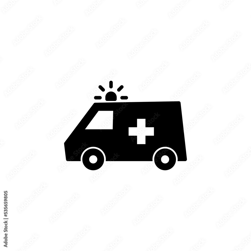 Ambulance icon vector for web and mobile app. ambulance truck sign and symbol. ambulance car Ambulance icon vector for web and mobile app. ambulance truck sign and symbol. ambulance car