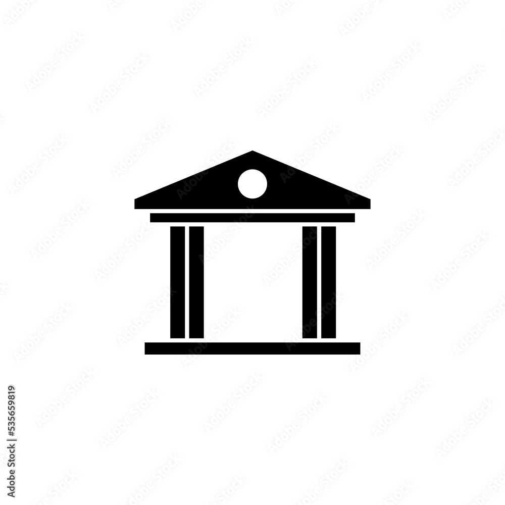 Bank icon vector for web and mobile app. Bank sign and symbol, museum, university Bank icon vector for web and mobile app. Bank sign and symbol, museum, university