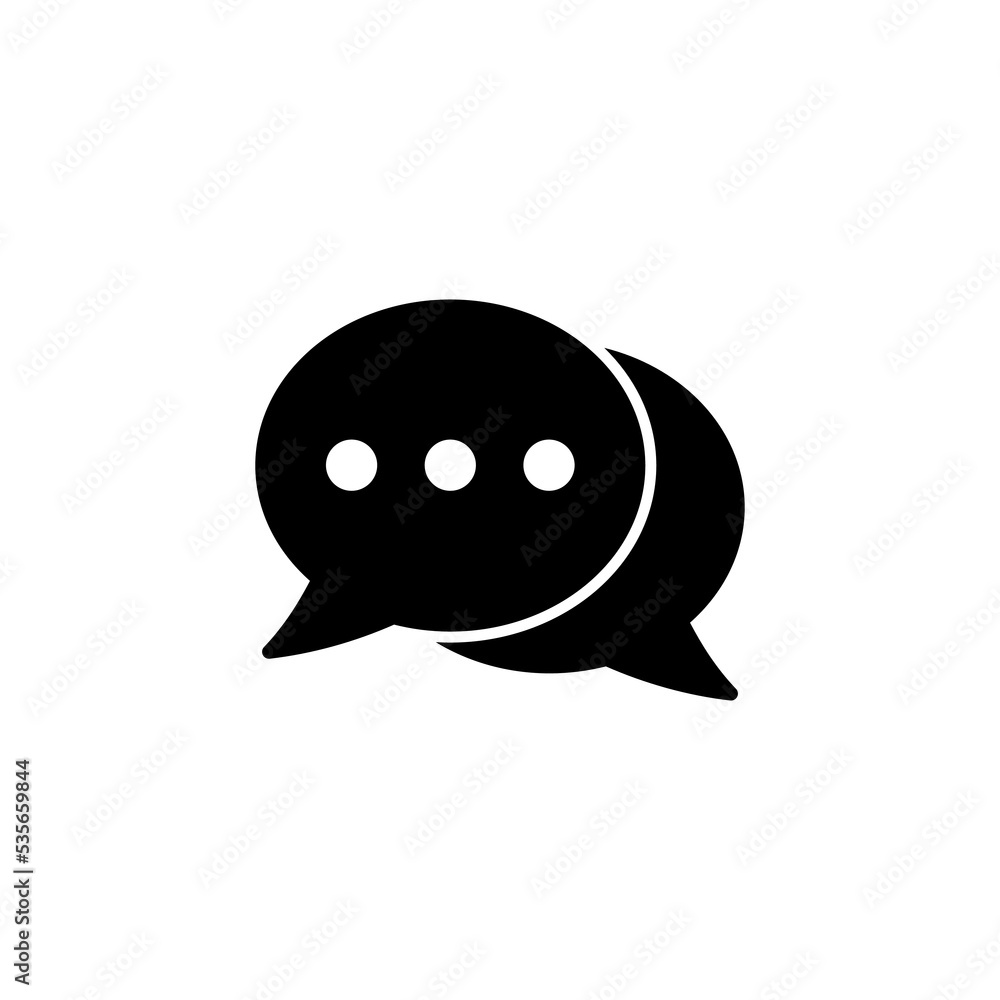 Chat icon vector for web and mobile app. speech bubble sign and symbol. comment icon. message Chat icon vector for web and mobile app. speech bubble sign and symbol. comment icon. message