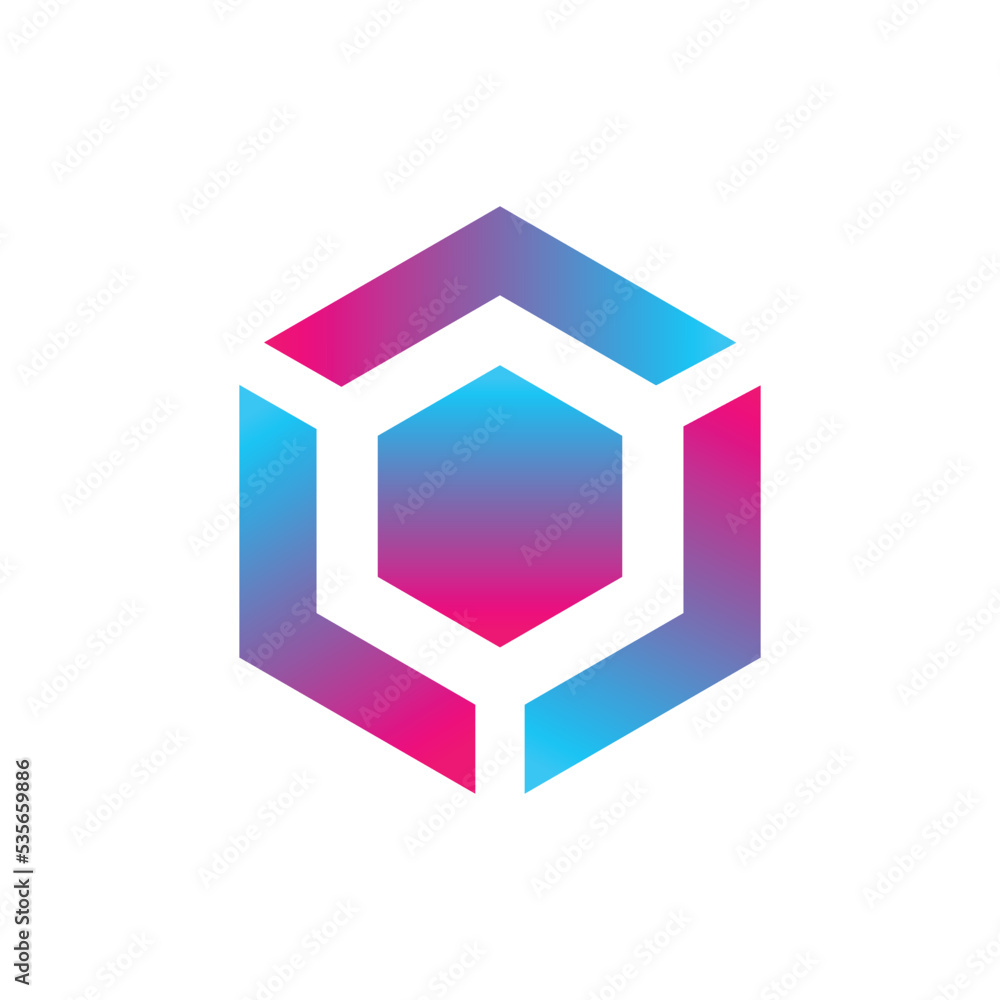 Cube logo design. Abstract cube logo design Cube logo design. Abstract cube logo design