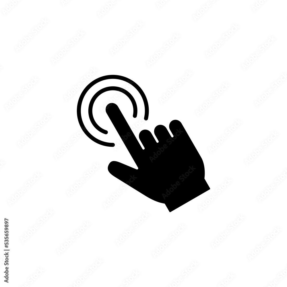 Hand click icon vector for web and mobile app. pointer sign and symbol. hand cursor icon Hand click icon vector for web and mobile app. pointer sign and symbol. hand cursor icon