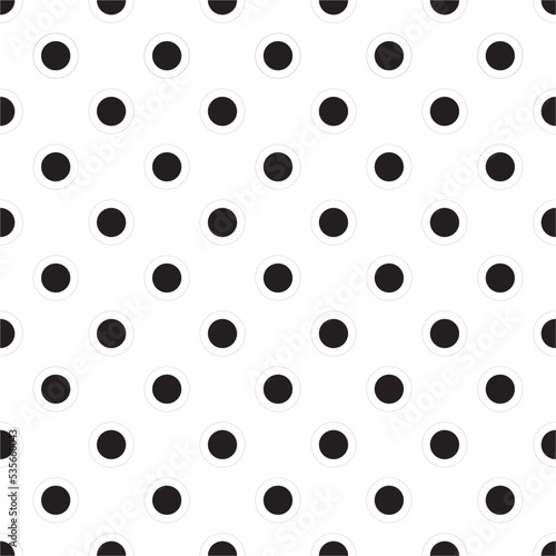 Black Dotted Perforated Isolated Seamless Pattern