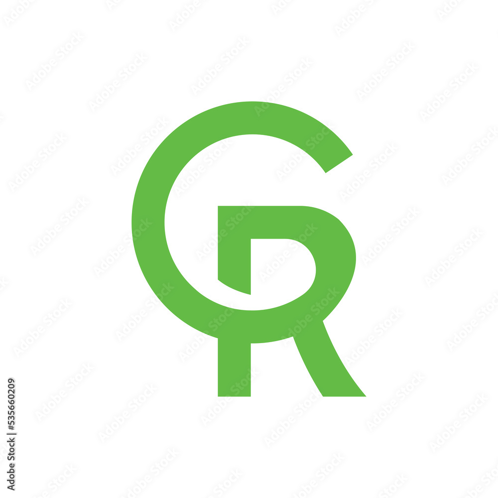Letter GR logo design. Abstract GR icon logo Letter GR logo design. Abstract GR icon logo