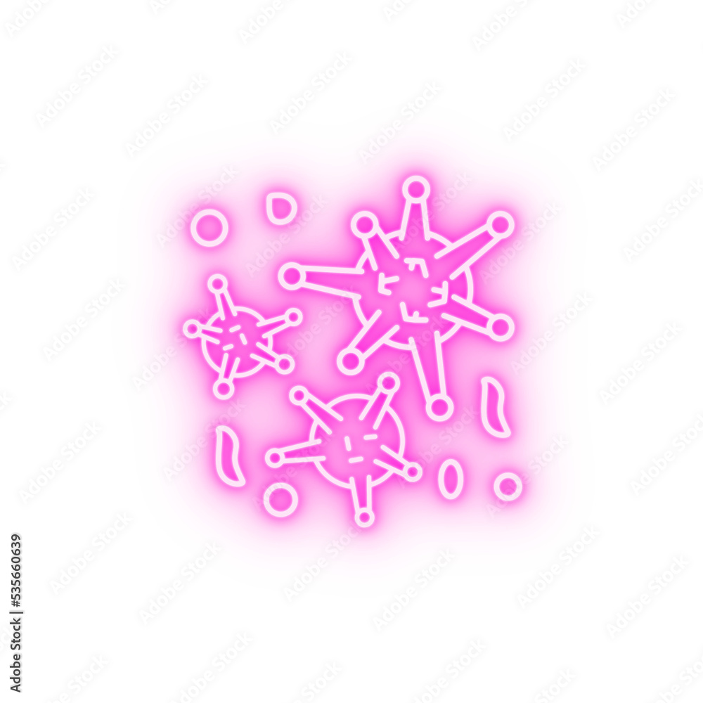 Viruses urethra neon icon Viruses urethra neon icon