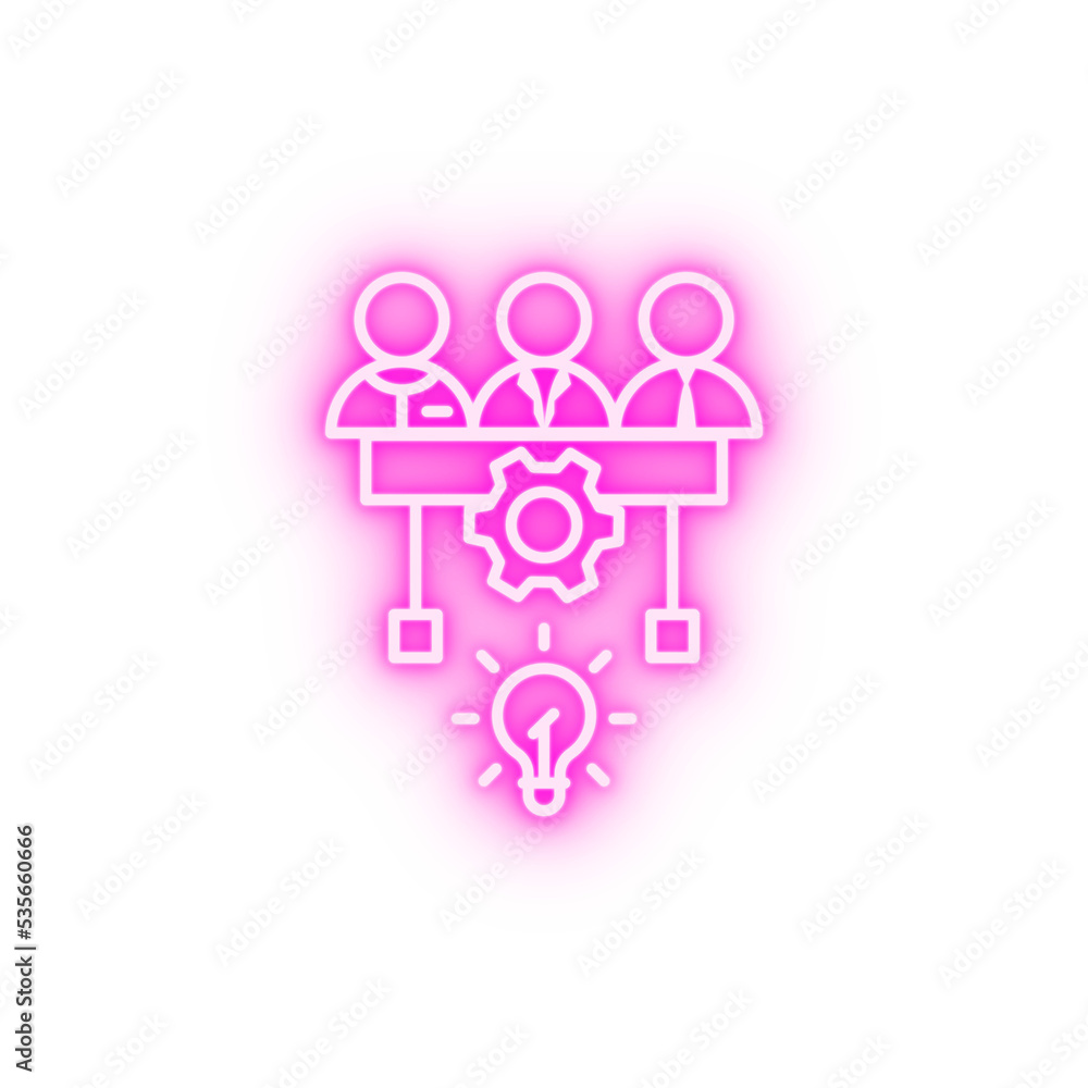 Team idea neon icon Team idea neon icon