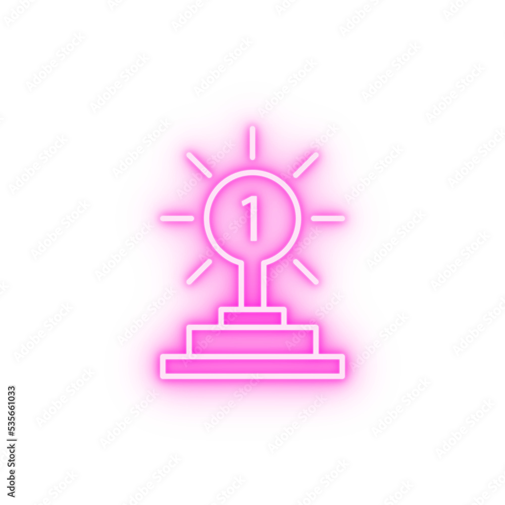 Podium winner neon icon Podium winner neon icon