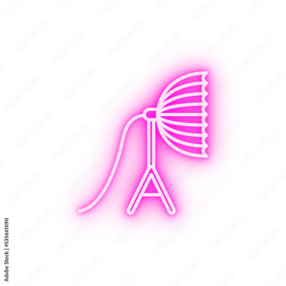 Video production soft box neon icon Video production soft box neon icon