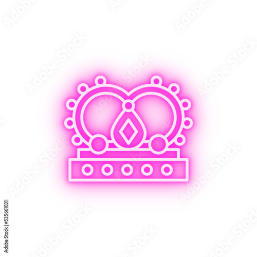 Crown winner neon icon