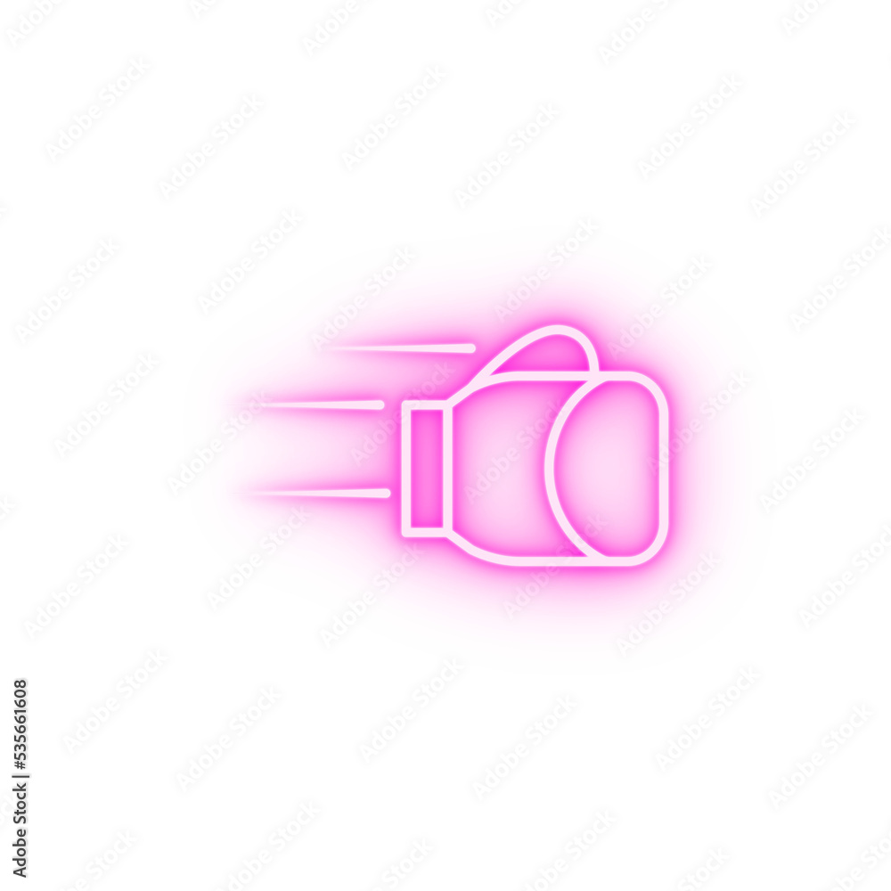 speed boxing gloves neon icon speed boxing gloves neon icon