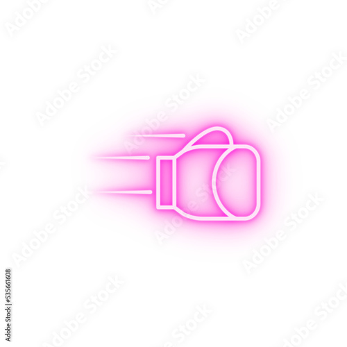 speed boxing gloves neon icon